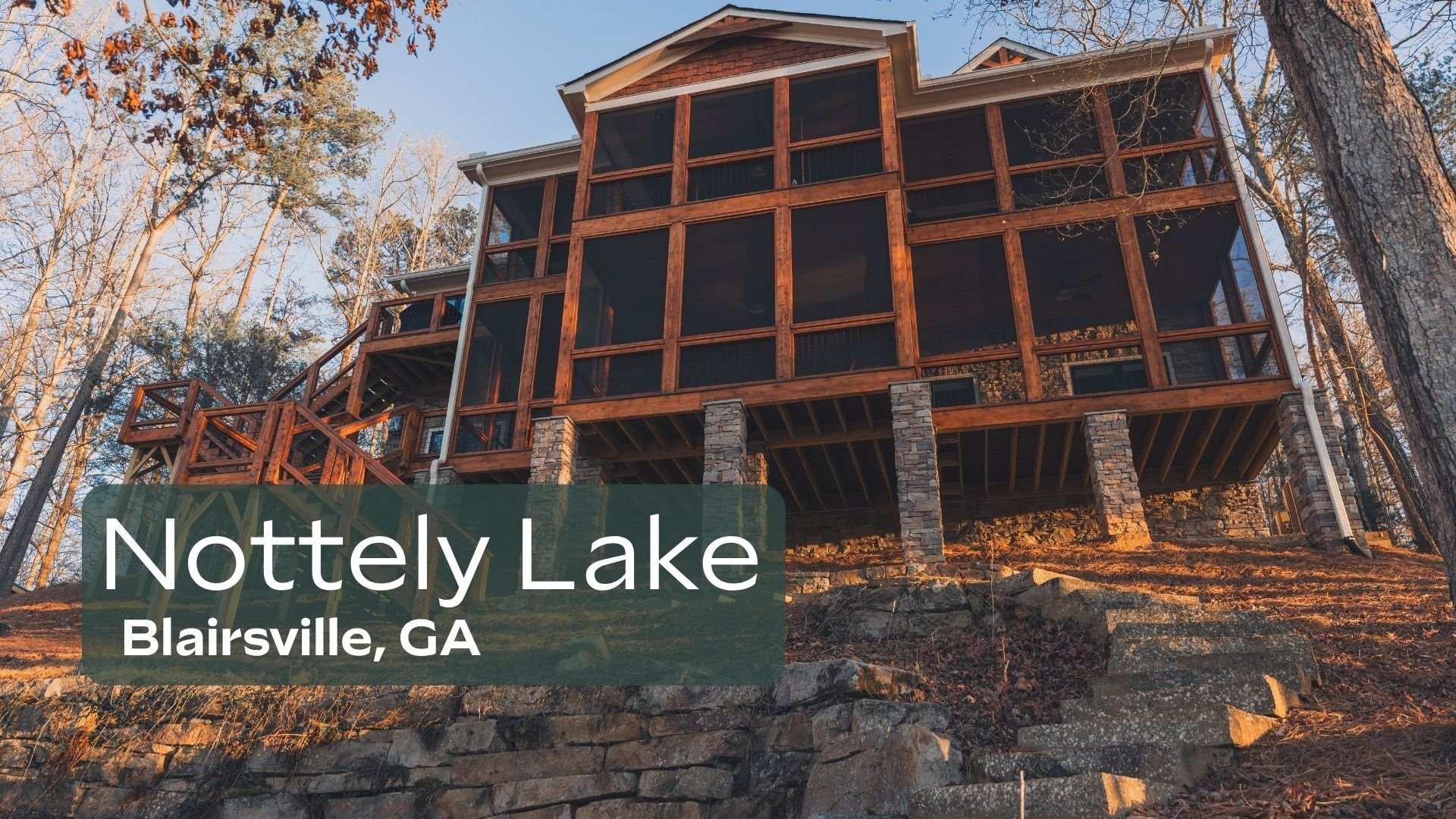 Nottely Lake in Blarisville, GA lakeside home  is a custom home architecturally designed by James Knight of Reynard Custom Homes