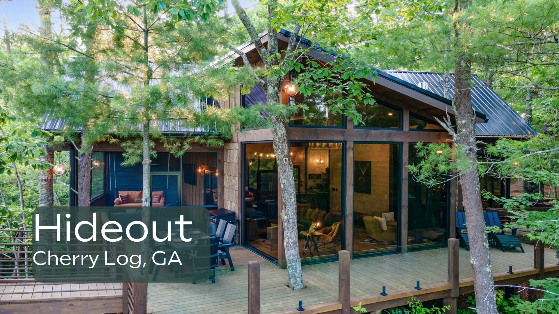 Hideout - Cherry Log, GA Treehouse style vacation home  is a custom home architecturally designed by James Knight of Reynard Custom Homes